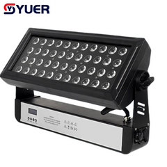 YUER™️ Projecteur LED étanche IP65 44X10W RGBW 4en1 Effet Stroboscopique RDM DMX512Pour Scène Studio Théâtre Bâtiment Paysage Vue de Nuit Urbaine