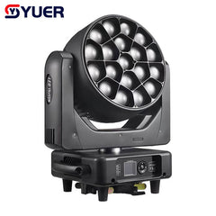 YUER™ 19X40W Cabeza móvil de ojo de abeja con zoom RGBW 4 en 1, DMX512, efecto estroboscópico de haz, para DJ, discoteca, escenario, boda, fiesta, bar