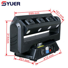 YUER™️ Luz láser estroboscópica con cabezal móvil RGB, DMX512, bola de discoteca para DJ, para discoteca, fiesta, espectáculo, iluminación LED profesional con efectos de escenario 