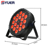 YUER™️ 18x4W 4in1 full-color LED Par Lights Party Nightclub Stage Sound Music Wedding Christmas DMX512 DJ Equipment Disco Effect Lights