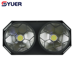 YUER™️Édition Standard 2 Yeux 2x100W Blanc+Blanc Chaud 2EN1 COB LED Blinder Lumière Blanc Froid et Blanc Chaud Pour DJ Fête Éclairage d'Effet Scène