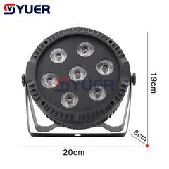 YUER™️ New 7x6W RGBW 4in1 LED Par Light Wireless Remote Control Stage Light For Dance Club Birthday Party Wedding DJ Disco