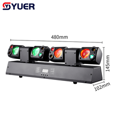 YUER™ 4x5W COB Warm White +2 Red 2 Green Laser Moving Head Light With Strobe Laser Effect DMX512 For DJ Disco Wedding Event Party Bar Club