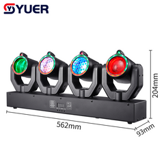 YUER™ 5x10W LED +12x3W LED +1 Red 1 Green Laser 4 Head Moving Head Light With Gobo Laser Effect DMX512 For DJ Disco Wedding Event Party Bar Club