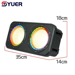 YUER™ IP66 Waterproof 2x100W LED Cold/Warm White Audience Light With Auxiliary Light Wash Splicing Effect DMX512 Sound Control For DJ Disco Party Bar Club Wedding Stage Lighting
