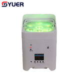 YUER™️ NEW Battery Wireless Par 6x18w RGBWA-UV 6IN1 DJ Par Light IR Remote and Wifi APP Control LED Par For DJ Disco Stage Indoor Bar