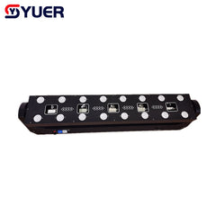 YUER™️ Barre lumineuse à effet de balayage d'animation laser RVB 3 en 1 à 5 têtes 16 x 5 W LED Ambre Lavage à tête mobile DMX512 DJ Disco Éclairage de scène 