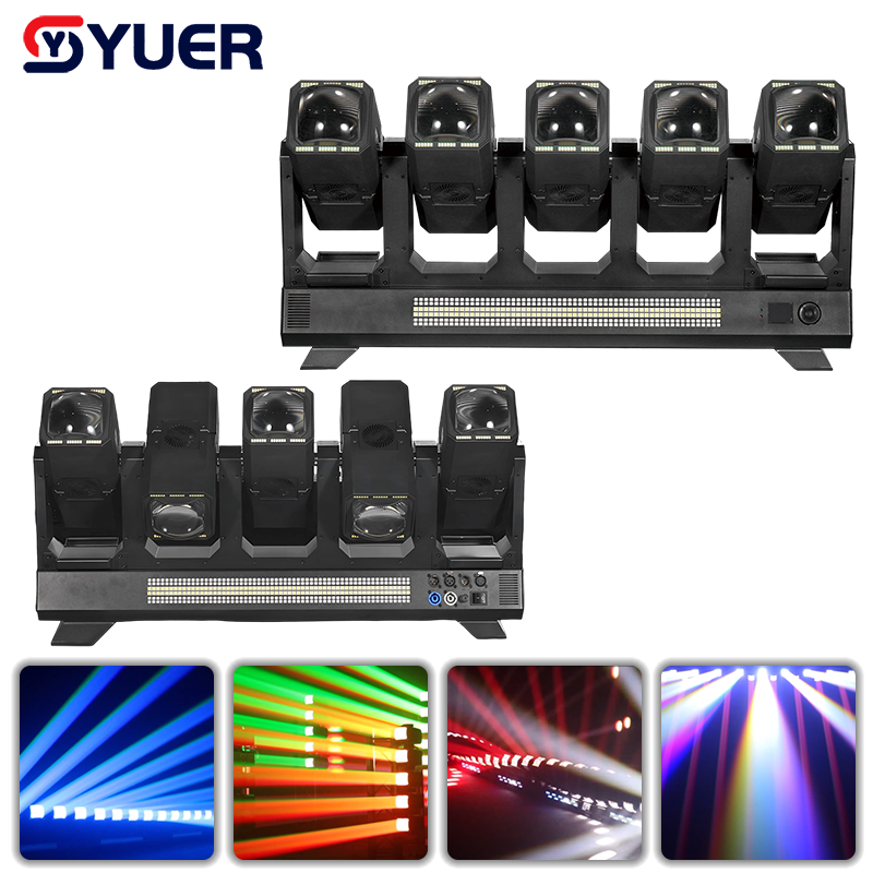 YUER™️LED 10X80W RGBW 4IN1 Double-sided Electrodeless Moving Head Beam Light With 360X3W Warm White+360X3W White Strobe Effect RDM DMX512 For Dj Disco Party Wedding