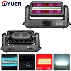 YUER™️ Luz Estroboscópica LED de Cabeza Móvil Impermeable IP65 672X0.5W RGB+672X2W Blanca de 14+28 Segmentos RDM DMX512 Para Disco DJ Proyector Decoración de Fiestas Luz Nocturna