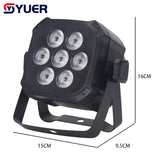 YUER™ LED Par Light 7x3W RGB 3IN1 LED DJ Wash Disco Light DMX512 Effect for Small Party Bar Stage Lighting