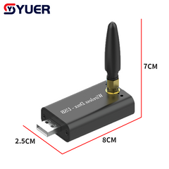 Transmisor DMX inalámbrico con interfaz USB YUER™ incluye software Freestyler para cualquier modelo de iluminación DMX512 para escenarios, luz Par, cabeza móvil, luz Beam