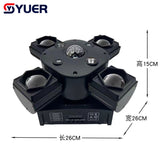 YUER™️ NEW 4X15W RGBW Laser Lamp Moving Head Light Beam Strobe Magic Ball Projector 14/21DMX Stage DJ Bar Party Stage Light 4in1