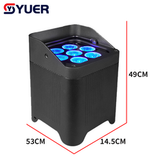 YUER™ IP65 Impermeable 7x18W LED RGBALC 6 en 1 Batería Par Light Efecto Wash DMX512 Control Remoto APP para DJ Discoteca Teatro Bar Club Evento Fiesta Iluminación de Escenario