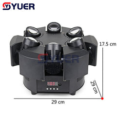YUER™️ LED 6x10W Zoom Wash LED lumière principale mobile RGBW 4in1 DMX effet de lumière de scène Disco éclairage de scène professionnels mariage 