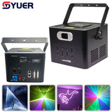 YUER™️ 10W Full Color Laser Light Beam Scanning Animation Pattern Effect Laser Projector For DJ Disco Stage Party Wedding Dance Floor