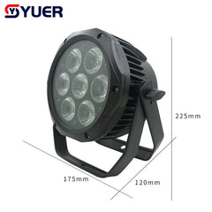 YUER™️ LED Waterproof Flat Par 7x18W RGBW 4IN1/RGBWA 5IN1/RGBWA+UV 6IN1 Lighting Strobe DMX512 For Disco DJ Music Party Club Dance Floor Bar Stage