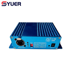 YUER™️ ArtNet-DMX 4 convertidor bidireccional ArtNet DMX de cuatro vías 4 XLR hembra de 3 pines de entrada/salida de señal, cable Ethernet