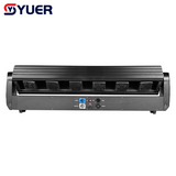 YUER™️LED 6EYE 6X30W RGBW 4IN1 Moving Head Light With 90pcs Horse Racing LED Strip Beam Sound Control DMX512 For DJ Disco Party Christmas Wedding