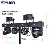 YUER™️ 2x30w Spot Moving Head Par Light RGBW Butterfly Strobe Bar 4in1 Stand Dj Disco Effect Stage Lighting  DMX Music Nightclub