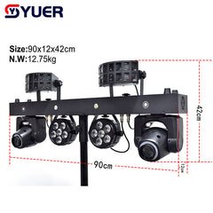 YUER™️ 2x30w Spot Moving Head Par Light RGBW Butterfly Strobe Bar 4in1 Stand Dj Disco Effect Stage Lighting  DMX Music Nightclub