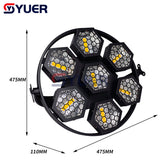 YUER™️ 7x50W Retro Flash Light Strobe RGB Wash Effect Sound DMX Control For Party Disco Club Light DJ Equipment Stage Effect Lighting