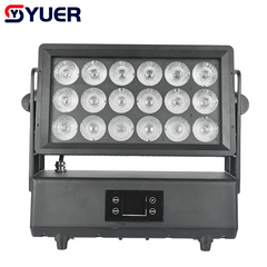 YUER™️Luz de pared impermeable IP66 18x40W RGBW 4 EN 1, control maestro-esclavo DMX512 para DJ, discoteca, bar, club, fiesta, baile, boda, espectáculo de efectos