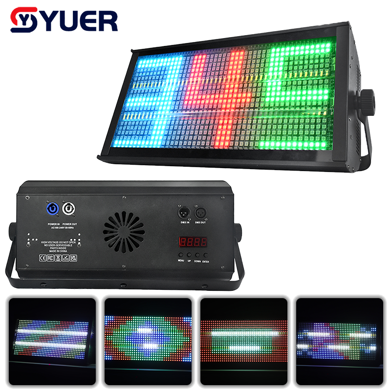 YUER™️NUEVO LED135+30 Segmentos RGB 3 en 1 Luz estroboscópica Control de voz DMX512 RDM para DJ Disco Bar Fiesta musical Luz de escenario