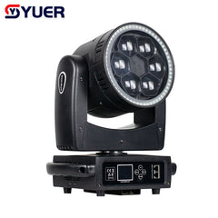 YUER™️ 6x40W LED Lyre Spider Bee Eye Beam Moving Head Wash Lights Éclairage de scène avec bande LED Effet lumineux de scène DJ Disco Mariage Bar