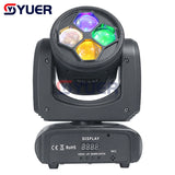 YUER™️ NEW 4x20W RGBW 4in1 LED Mini Bee Eye Led Moving Head Light Beam Effect Dj Bar Light Stage Light For Music Party Club Wedding DMX