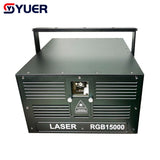 YUER™️ Profession 45Kpps 15W Full Color RGB Laser Light Pattern Animation Scanning Effect Laser Projector light shows outdoor DJ Disco