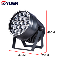 YUER™ 19x15W RGBW 4in1 Zoom +Auxiliary Light Par Light With Ring CTO Wash Beam Effect DMX512 For DJ Disco Party Bar Club Wedding Stage Lighting