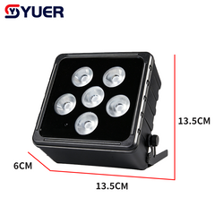 YUER™ IP65 Waterproof 6x18W LED RGBWAUV 6in1 Battery Par Light Wash Effect DMX512 Remote Control For DJ Disco Party Bar Club Wedding Stage Lighting
