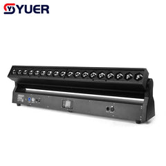 YUER™️ Copia ROBE 18x40W RGBW LED BARRA ZOOM Control de punto de escaneo Cabeza móvil Luz de haz para fiestas KTV Discoteca DJ