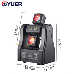 YUER™ 2x5W Warm White Strobe +1 Red 1 Green Laser Beam Moving Head Light With Strobe Beam Effect DMX512 Remote Control For DJ Disco Wedding Event Party Bar Club