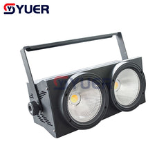 YUER™️ 2 ojos 2x100W blanco + blanco cálido 2 en 1 LED COB luz cegadora blanco frío y cálido iluminación de efecto de escenario de Fiesta de DJ profesional 