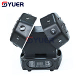 YUER™️ NEW Mold Double LED Strobe Arm Rotating Moving Head Light With RG Laser Light For DJ Disco Stage Wedding Music Party Bar