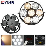 YUER™️ 7X50W CW WW COB Round Blinder Light Strobe Wash Effect DMX512 For Dj Dmx Stage Light Effect Light Disco Dj Bar