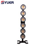 YUER™️LED 6-Eye 6X60W COB Par Light 2200K+RGB Beads Vertical Retro Lamp Light Adjustable Telescopic Wall Wash Effect DMX512 For DJ Stage Bar Disco