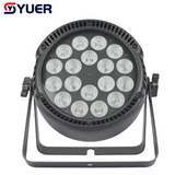 YUER™️LED Waterproof IP65 18X10W RGBW Par Light With Wash Strobe Effect Voice Control DMX512 For Disco DJ Projector Party Decoration Night Light