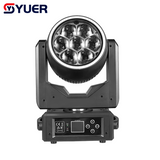 YUER™️MINI 7x40W RGBW 4IN1 LED Bee Eye Moving Head Light With Ring Wash Zoom Strobe Effect DMX512 For Party DJ Equipment Stage Effect Lighting