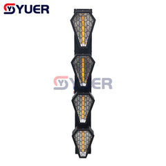 YUER™️ Portman 4 cabezas brújula giratoria infinita luz retro 4X80W + 48X3W LED efecto de flash retro luz DJ discoteca fiesta bar boda DMX 