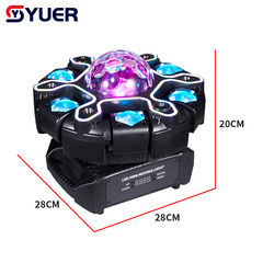 YUER™ 6x10w RGBW Beam Boule Magique 6 Bras Super Donkey Kong Effet Tête Mobile Lumière Avec Bandes Lumineuses Irisées Stroboscope Blanc/Or Effet Laser RG DMX512 Contrôle Sonore Pour DJ Disco Bar KTV