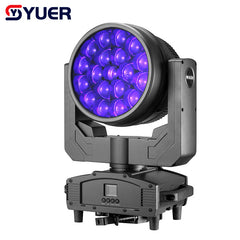 YUER™️ Projecteur à tête mobile étanche IP65 19X40W RGBW Bee Eye Zoom DMX512 21/23/35/78/92/97/99CH Effet de faisceau DJ Disco Stage Bar de fête de mariage 