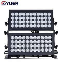YUER™️ Foco LED de doble capa impermeable IP65 88x10W RGBW 4 en 1 DMX512 para escenario, fiesta, boda, DJ, discoteca