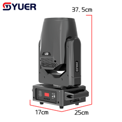 YUER™ 200W LED Moving Head Light With Ring Rainbow Frost 18 Prisms Effect DMX512 Sound Control For DJ Disco Party Bar Club Wedding Stage Lighting