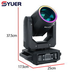 YUER™️ NEW LED With Ring Moving Head Light 200W Beam+Spot+18 Rotating Prisms+Rainbow Effect Dmx Stage Light Effect Light Disco Dj Bar