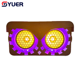 YUER™️LED 2X50W RGB/Gold/White + Warm White +8pcs RGB Audience Light Voice Control DMX512 For DJ Disco Dance Bar Professional Laser Light