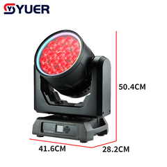 YUER™ IP65 Waterproof 19x60W RGBL LED Zoom Moving Head Light With Ring CMY Point Control Bee Eye Effect DMX512 For DJ Disco Party Bar Club Wedding Stage Lighting