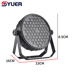 YUER™ 72x3W RGB LED Par Light Fan Control Effect DMX512 Sound Remote Control For DJ Disco Party Bar Club Wedding Stage Effect Lighting