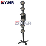 YUER™️ New LED 6x50w High Bright Amber + 72PCS RGB LED DMX Retro Stage Lighting Party Background Light for Concert Wedding Event Show